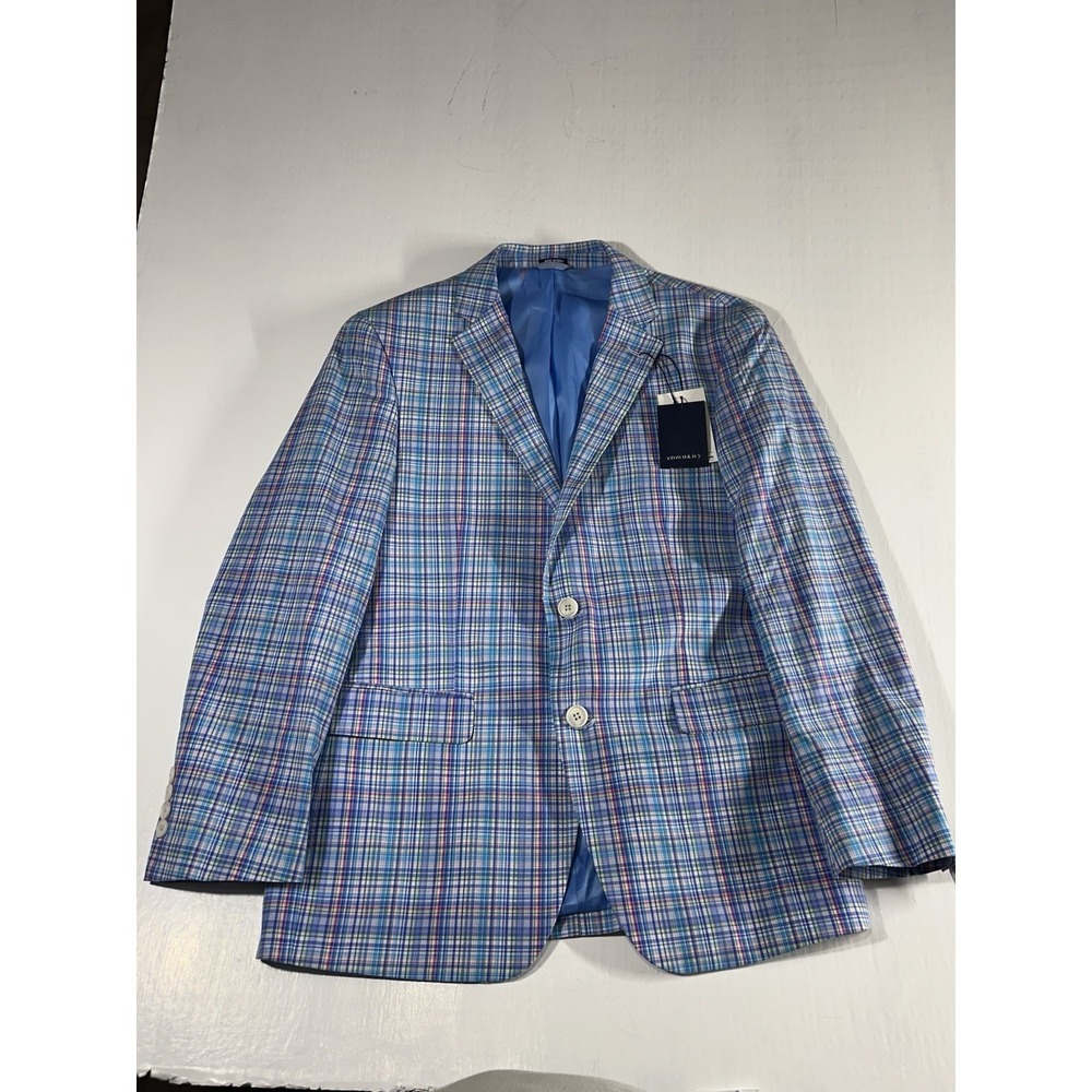 Crown & Ivy Spring Plaid Sport Coat Blazer Mens 38 S Pastel Cotton NWT $180 MSRP